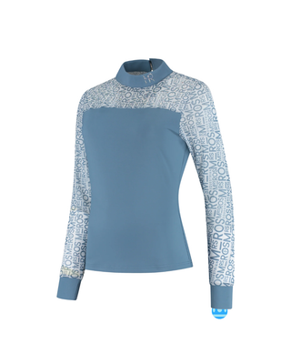 Mrs. Ros Competition Mesh Long Sleeve Top - Blush Noir