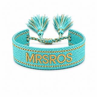 Mrs Ros Signature Bracelet - Aqua gold