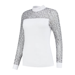 Mrs. Ros Competition top mesh logo long sleeve