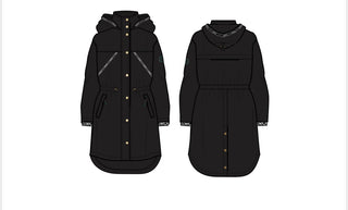 PRE ORDER FW 26/27 - Hooded Parka Black & Green - Dark Forest