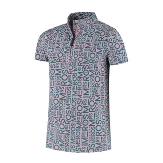 Short sleeve shirt with the Mrs. Ros logo all over.