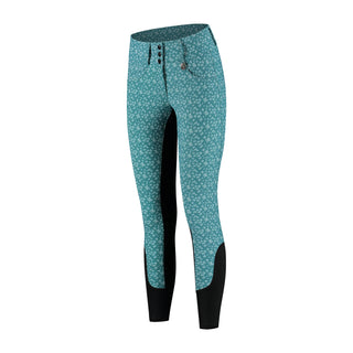 Riding breeches in a blue color with black details