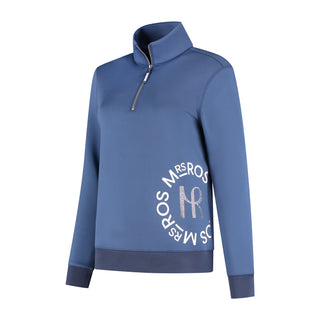 Cozy sweater in a dark blue color with Mr.Ros logo
