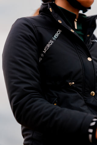 AVAILABLE FROM SEPTEMBER 12 - Hooded mid-season jacket Black & Green - Dark Forest