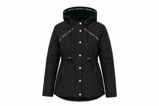 Parka met Capuchon Zwart & groen - Dark Forest 