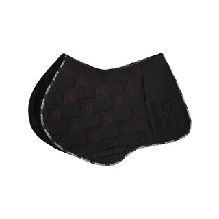 ICONIC Close Contact Jump Saddle Pad - Black/Red - Mrs. Ros