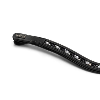 Stellux Deluxe Browband XL - stones inlay - Black & Crystal - NEW! - Mrs. Ros